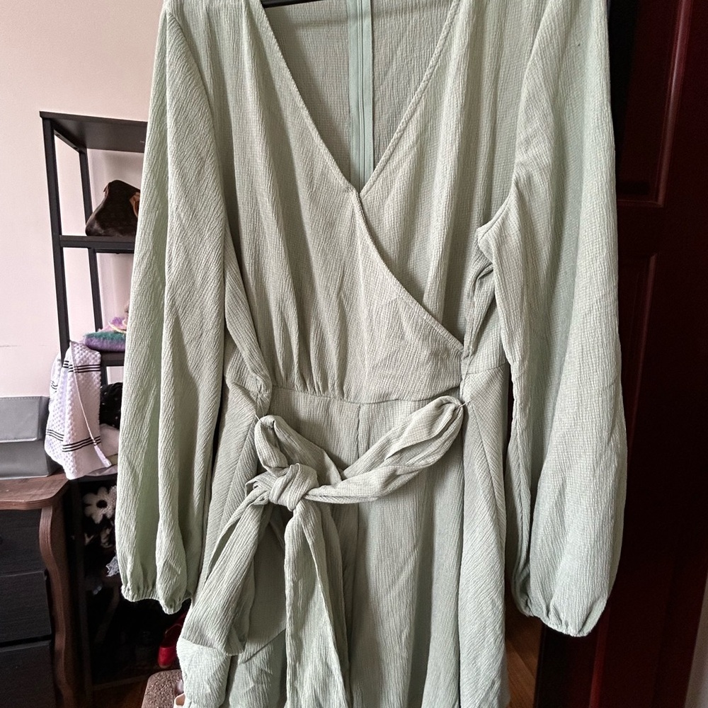Light Green Wrap Dress